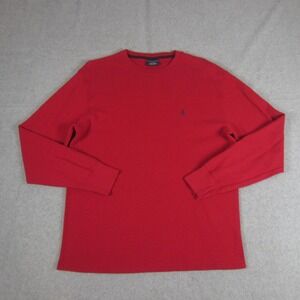 Polo Ralph Lauren Sleep shirt Mens M Red Long Sleeve Cotton Sleep‎ Wear Comfort